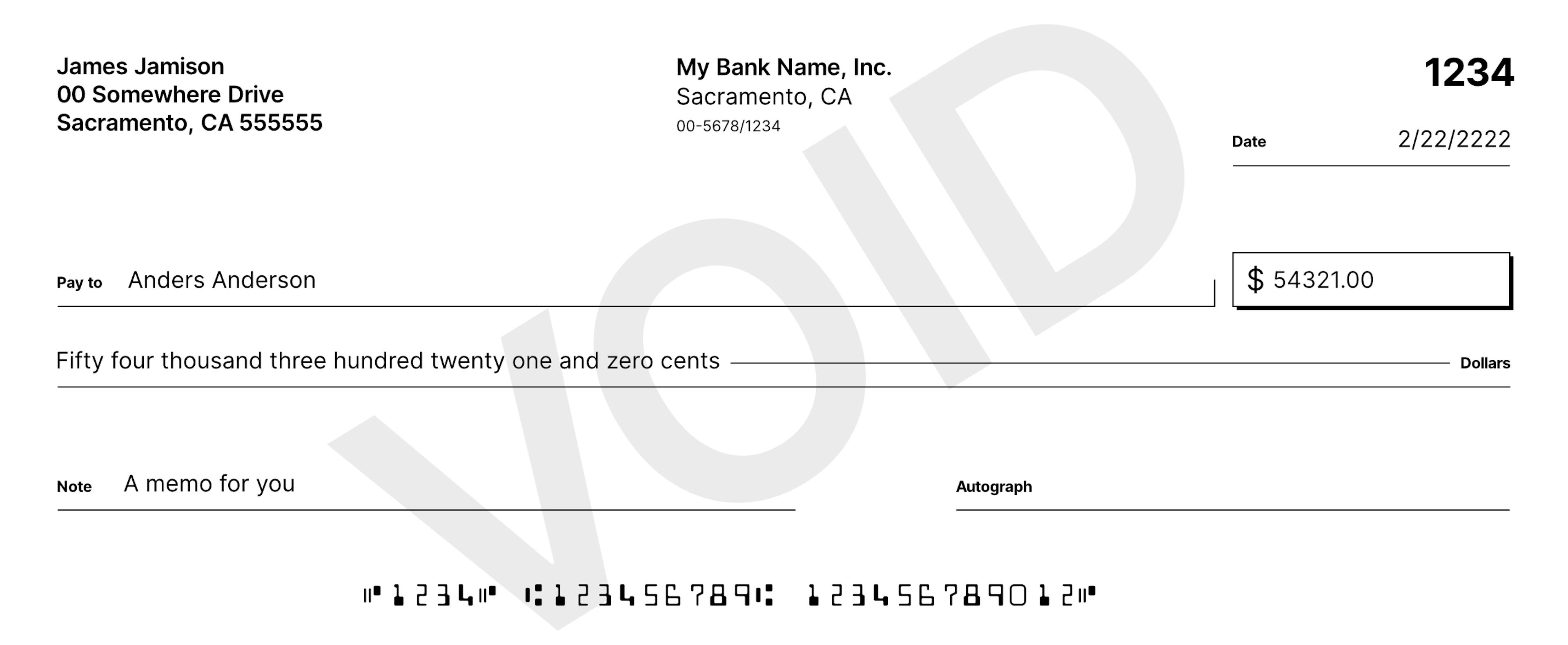 Fake check