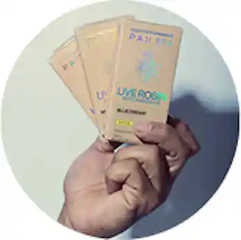 hand holding featured products