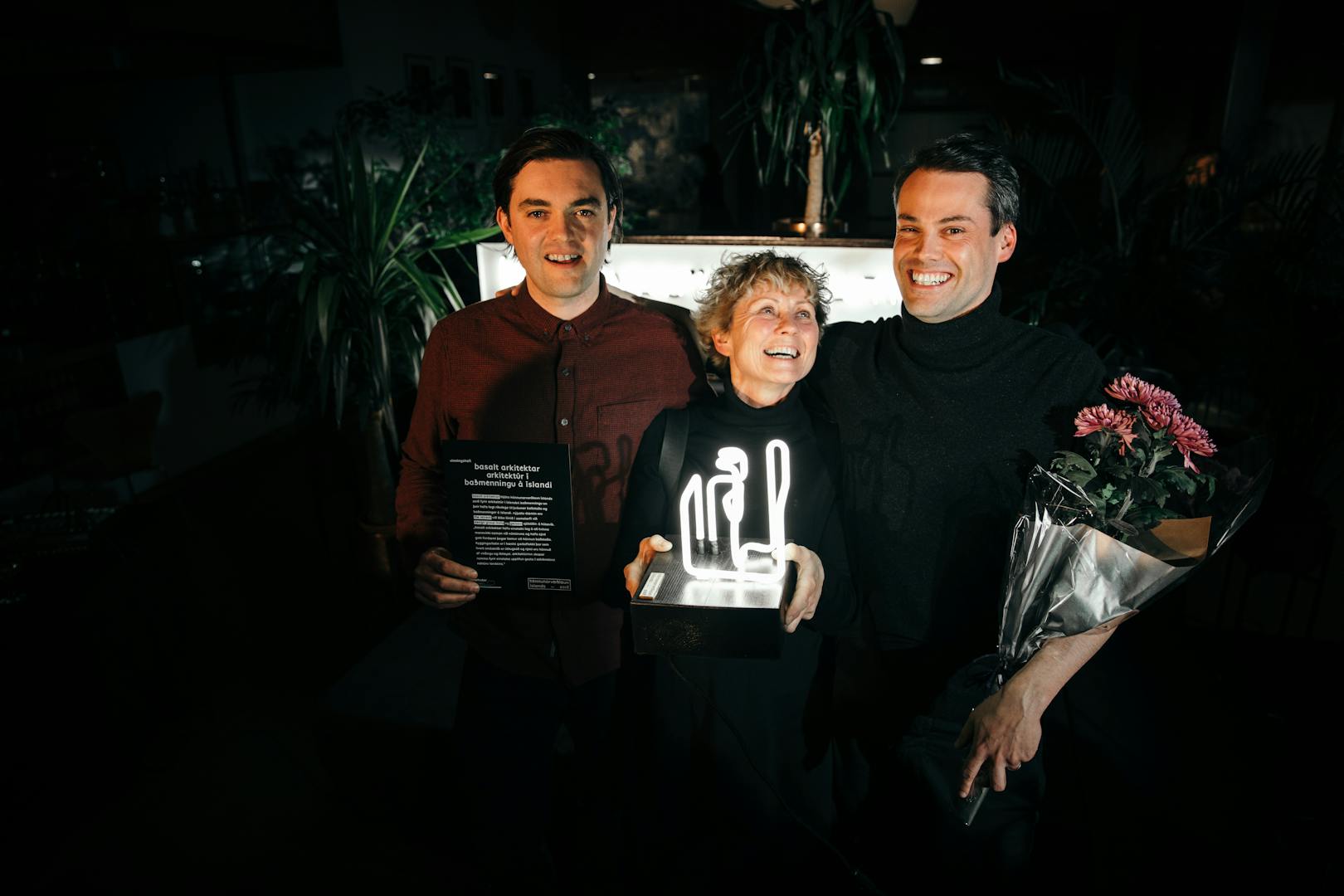 Marcos Zotes, Sigríður Sigþórsdóttir & Hrólfur Karl Cela, the owners of Basalt Architects and the winners of the Icelandic Design Awards 2018. Photo: Sunday & White Photography