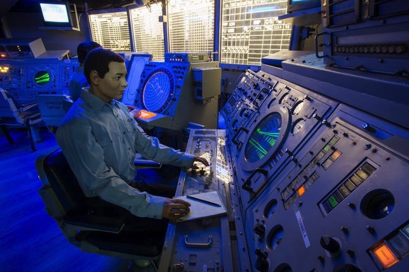 New Combat Information Center Exhibit at the USS Midway Museum, San Diego, CA.