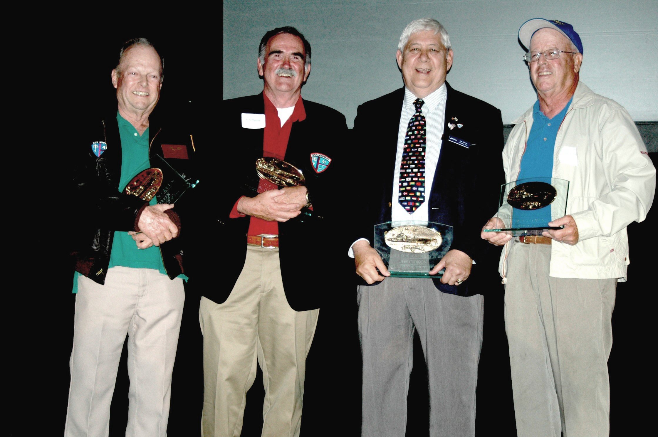 2008 Volunteer of the Year Awardees (L to R) Frank Warren, Rudy Shappee, Joe Ciokon, and Bob Solomon