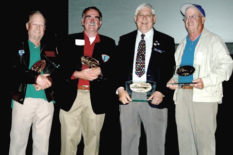2008 Volunteer of the Year Awardees (L to R) Frank Warren, Rudy Shappee, Joe Ciokon, and Bob Solomon