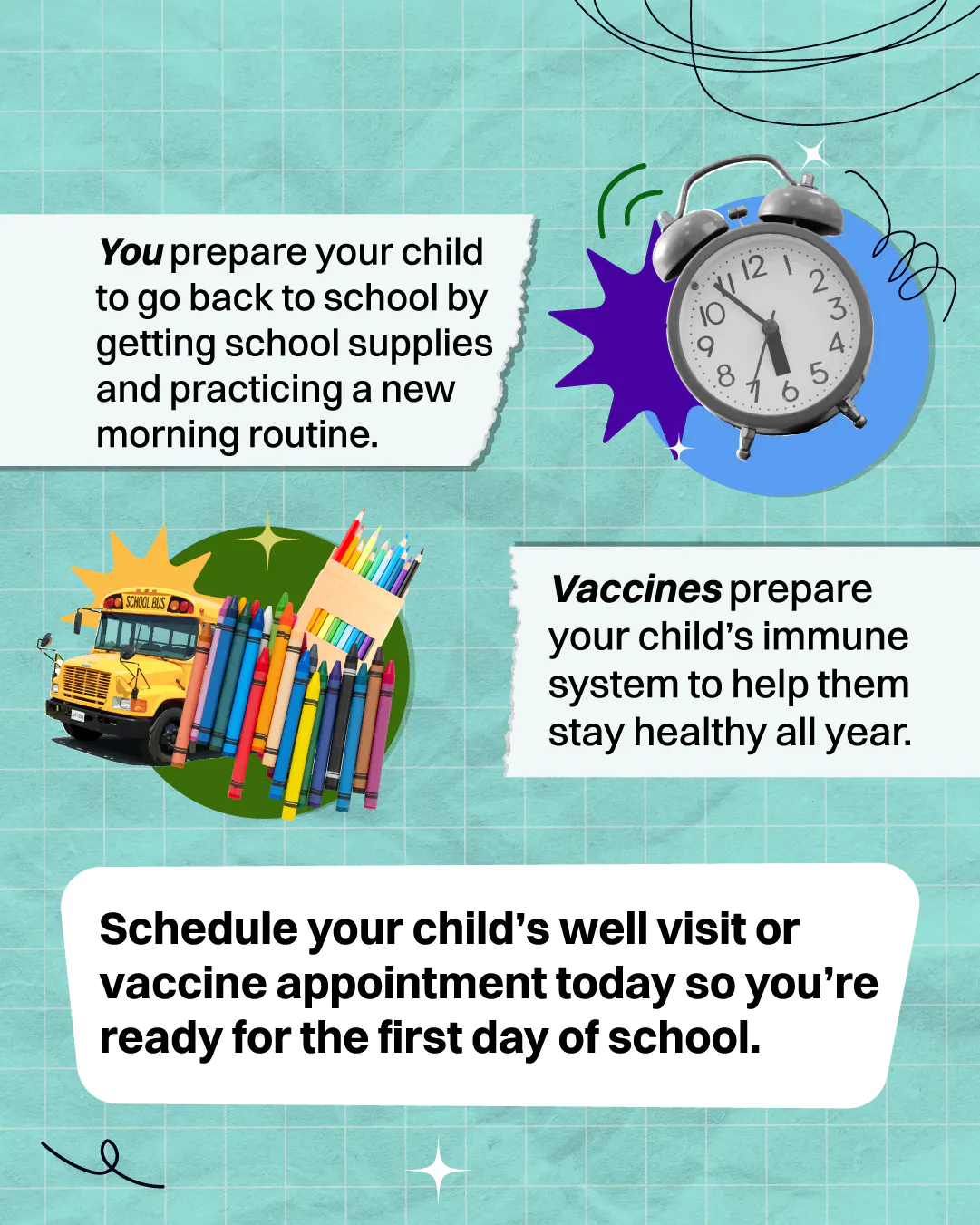 Vaccines prepare your child's immune system to go back to school