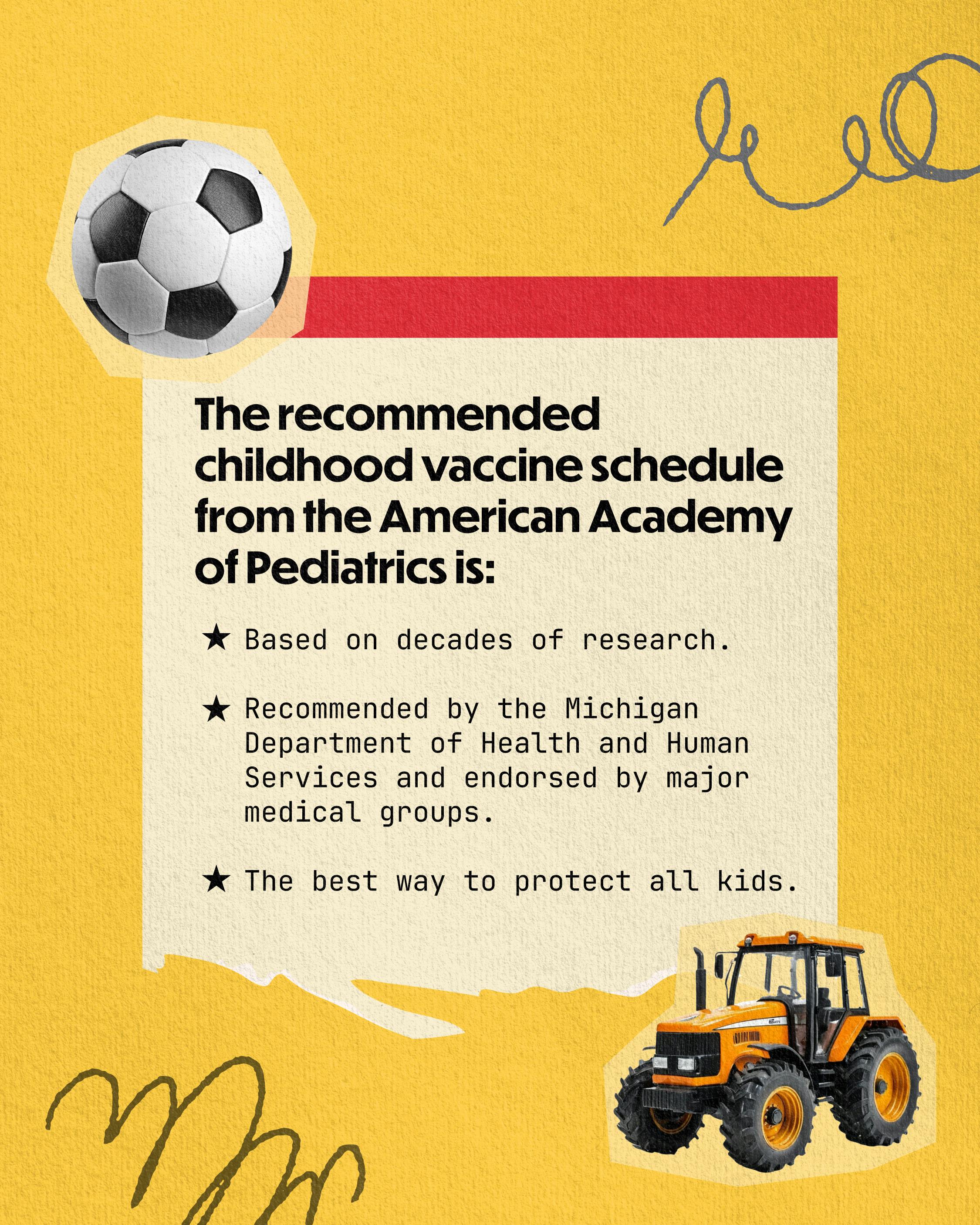 The AAP childhood vaccine schedule is the best way to protect kids