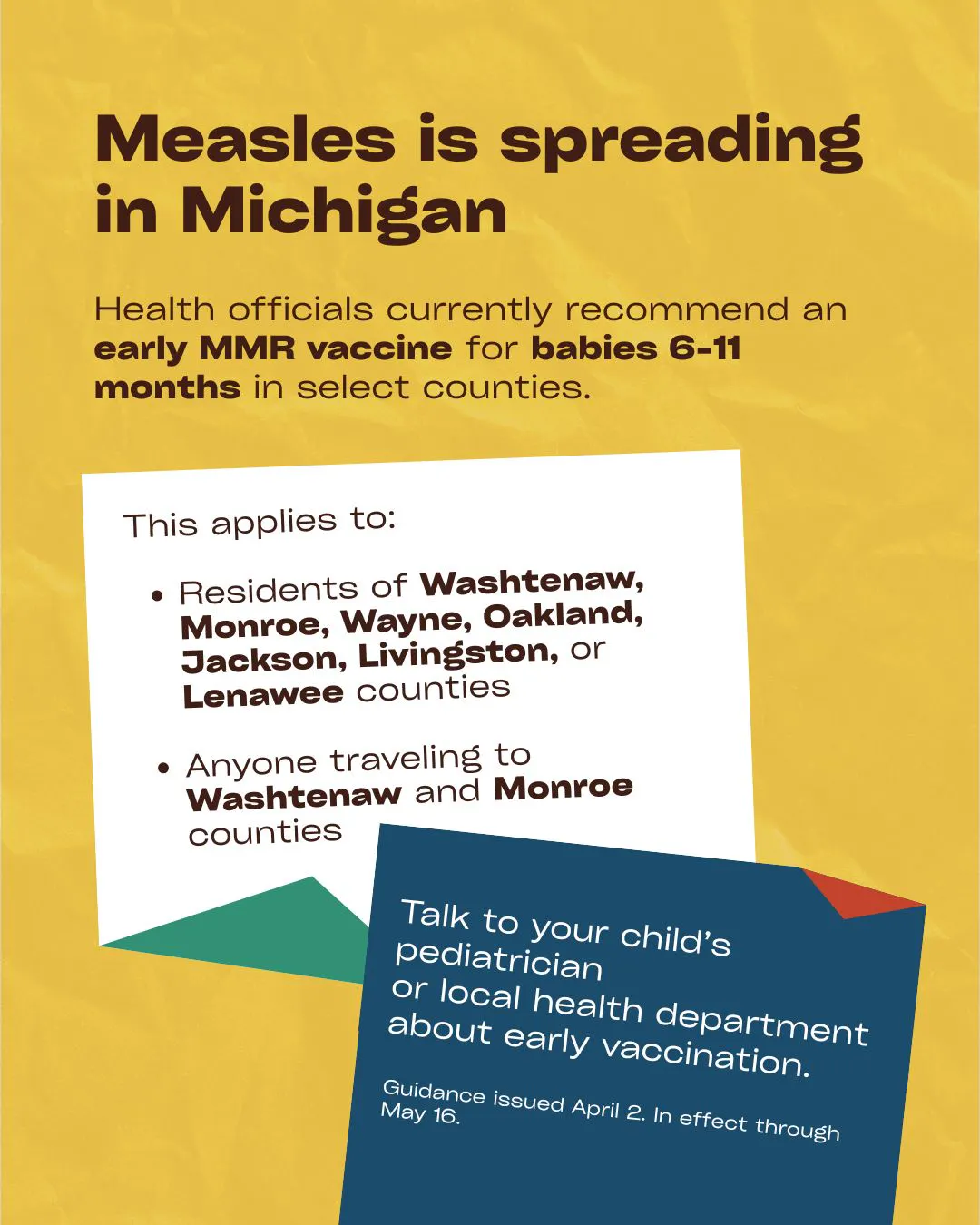 Early MMR vaccination is now recommended in certain counties