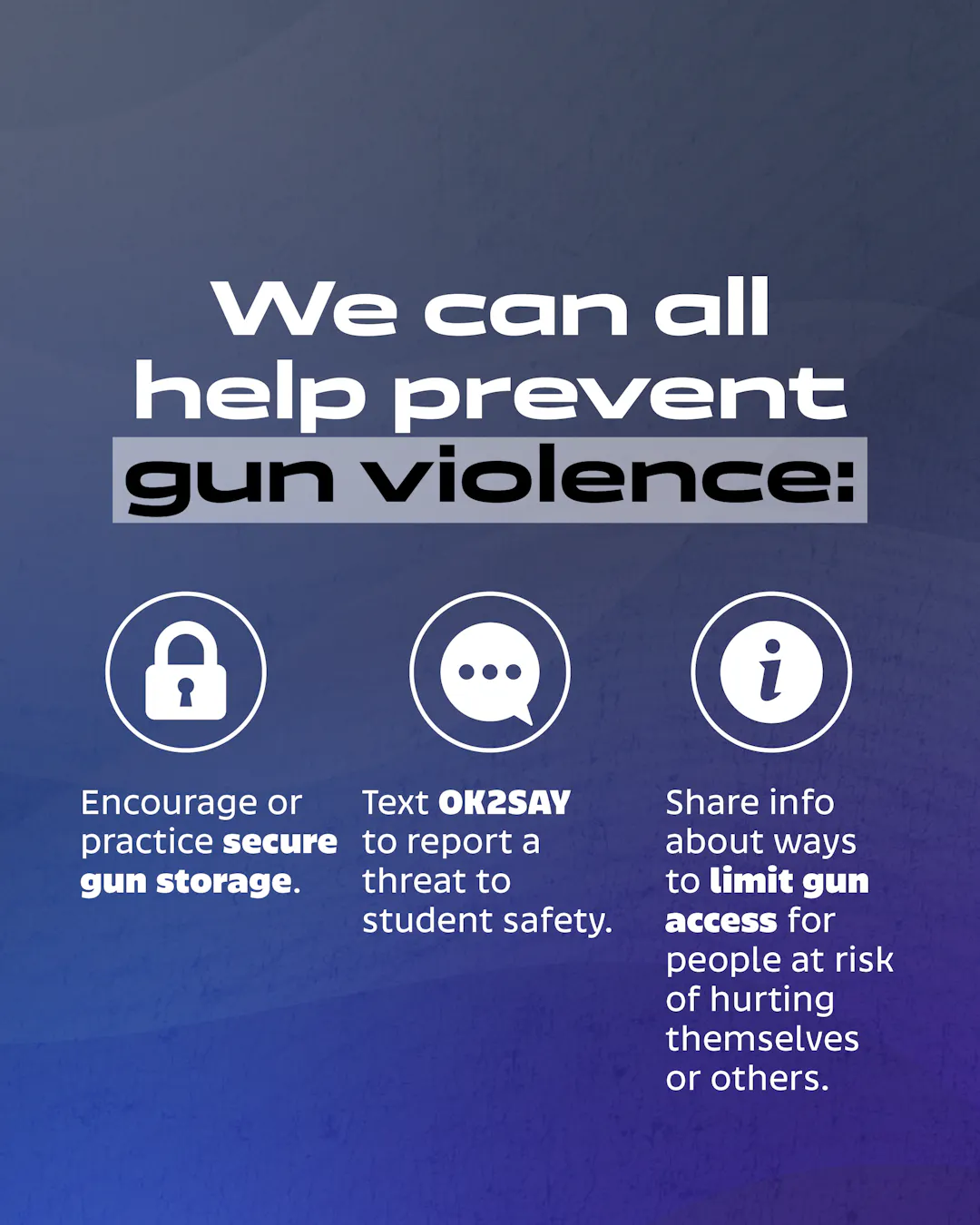 Everyone can help prevent gun violence