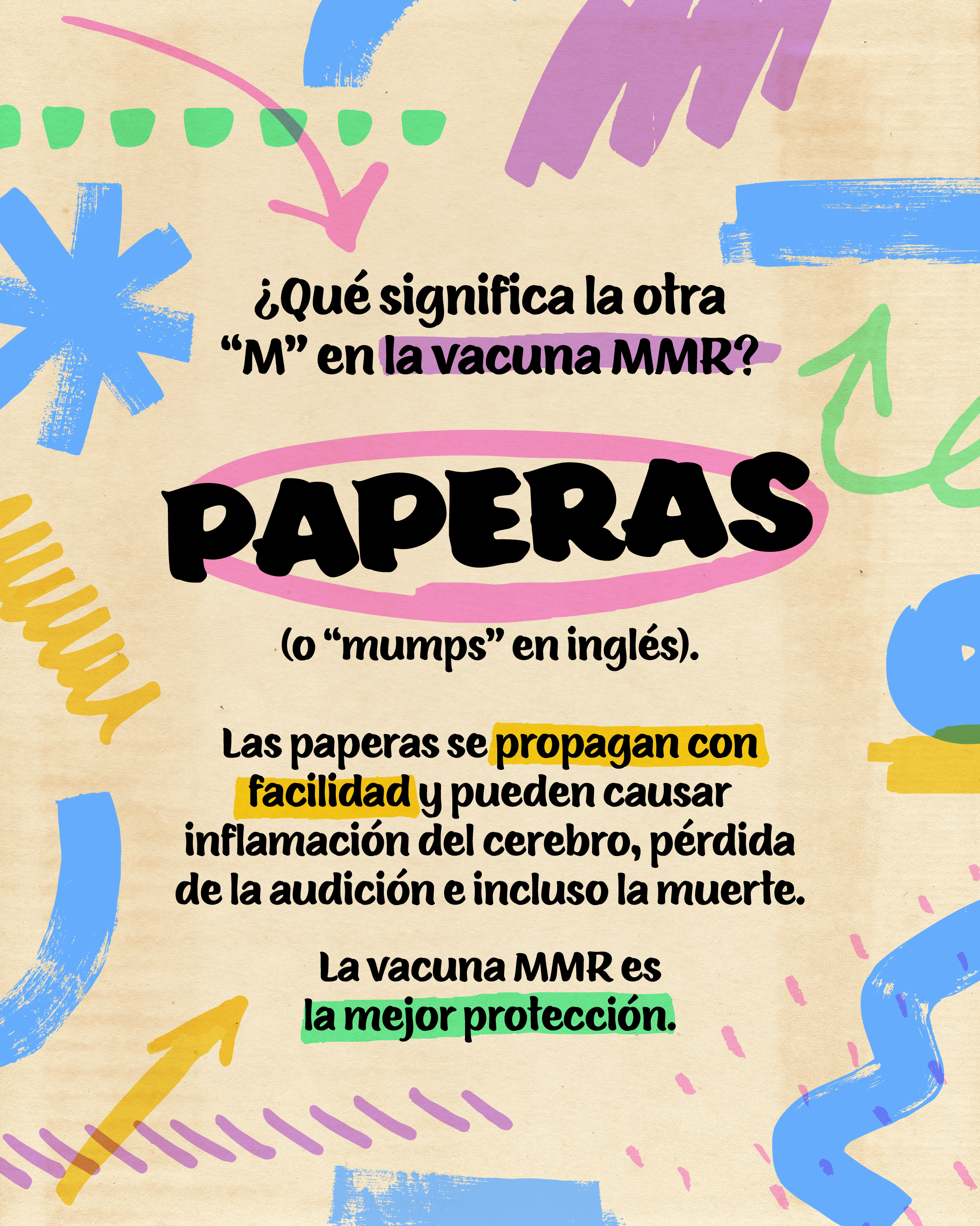 La vacuna MMR protege contra las paperas, el sarampión y la rubéola