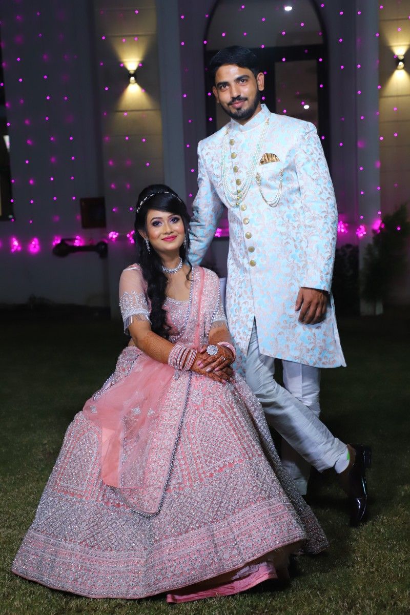 Formal Gown Engagement Couple Matching Dress Indian Engagement