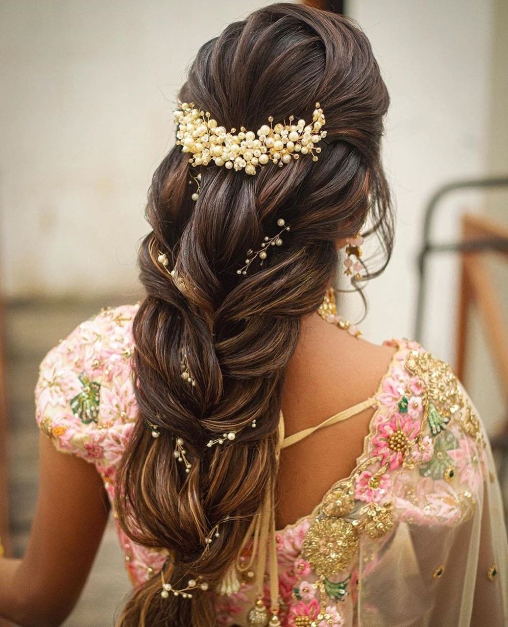 Best Hairstyle For A Wedding Mehndi And Haldi With Floral  Tikli