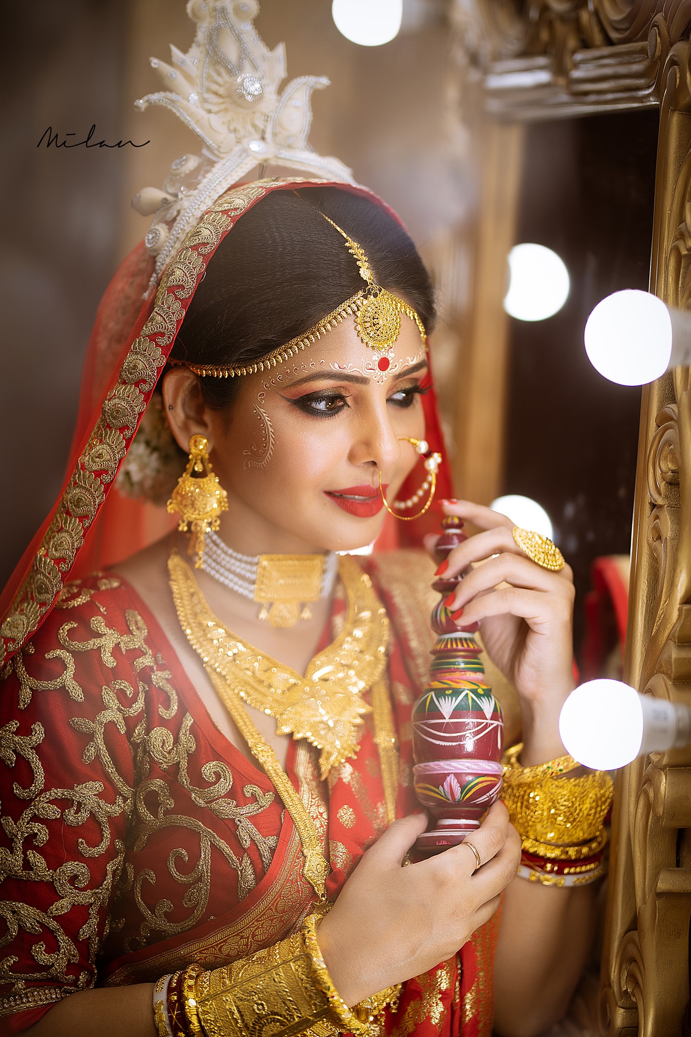 Bridal Makeup Red Banarasi Saree For Bengali Bride Banarasi Saree