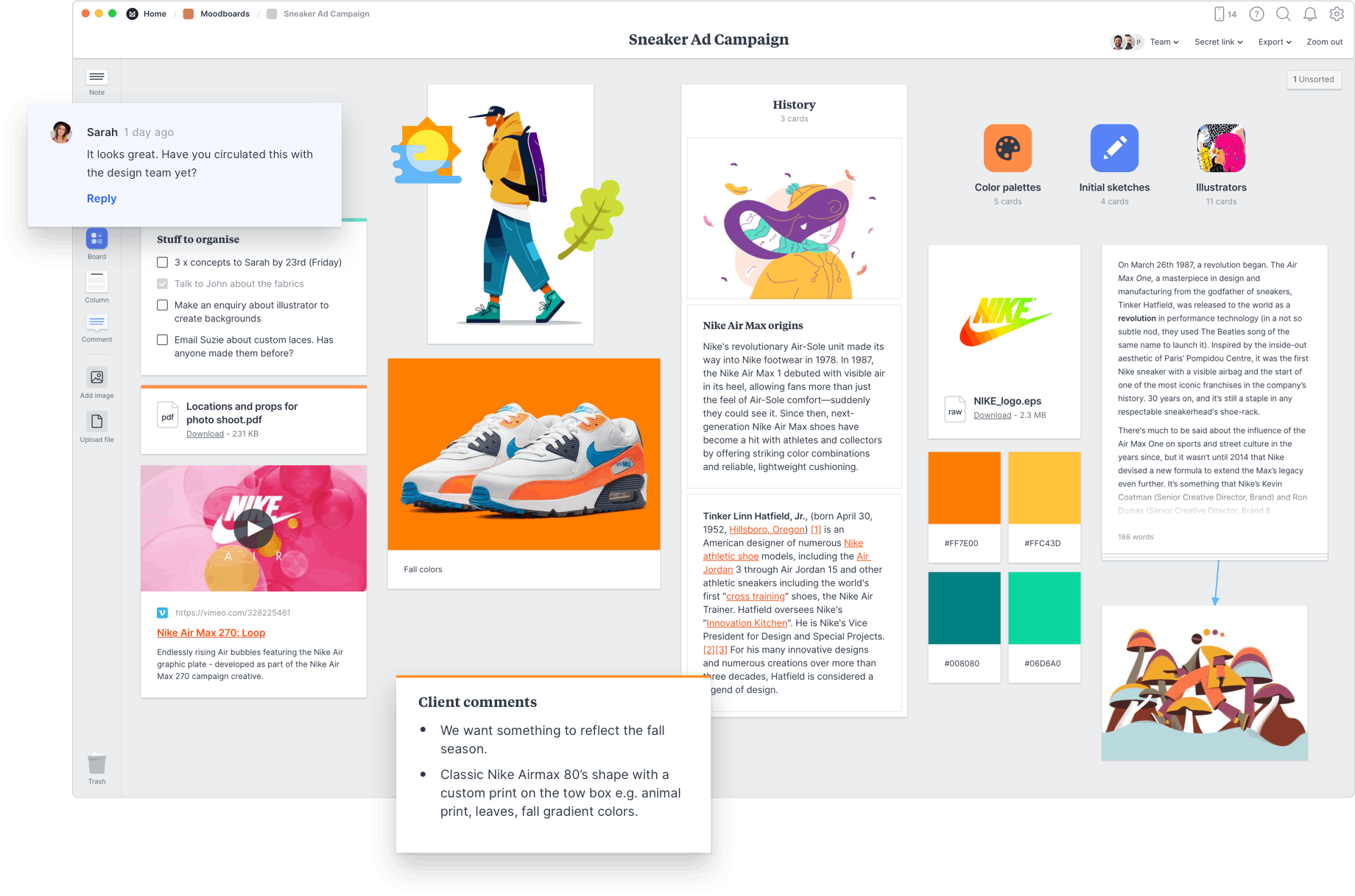 Milanote - the tool for organizing creative projects