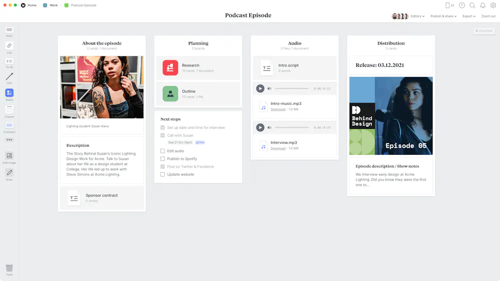 6 Free Templates for Planning a Podcast - Milanote