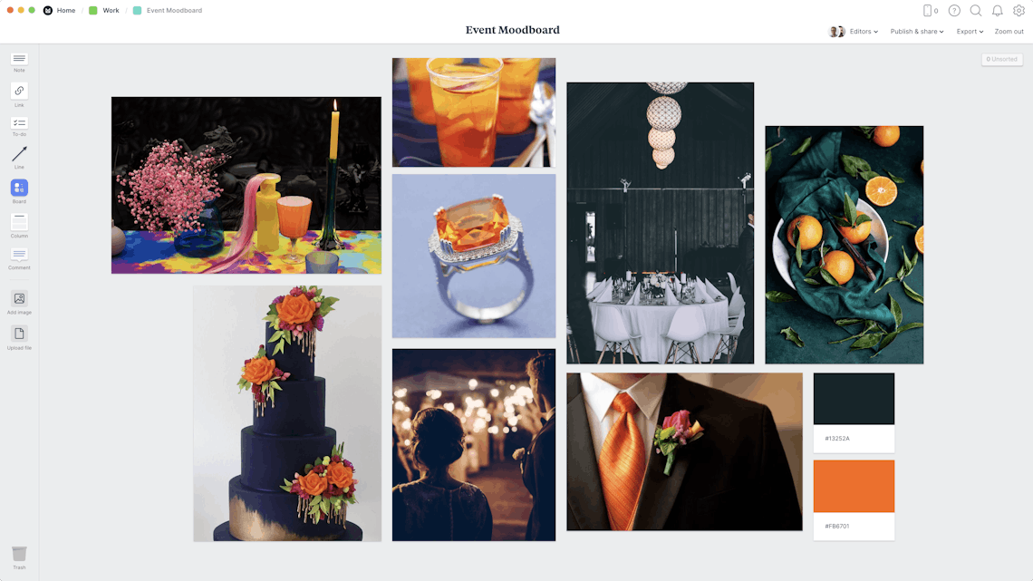 Event Moodboard Template & Example - Milanote