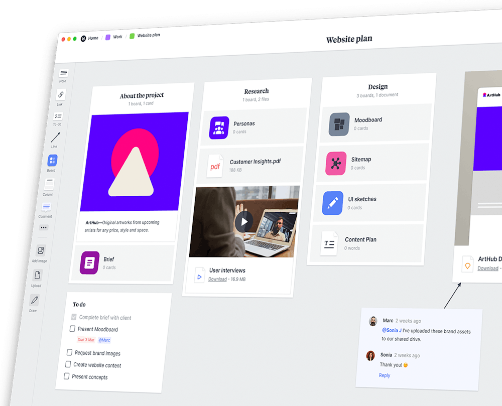 Visual Workspace For UX/UI Designers - Milanote