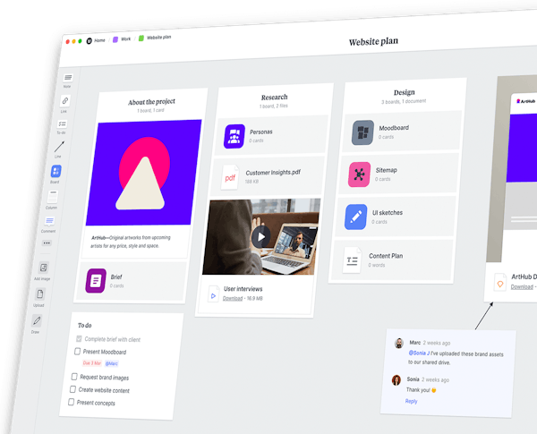 Visual Workspace For UX/UI Designers - Milanote