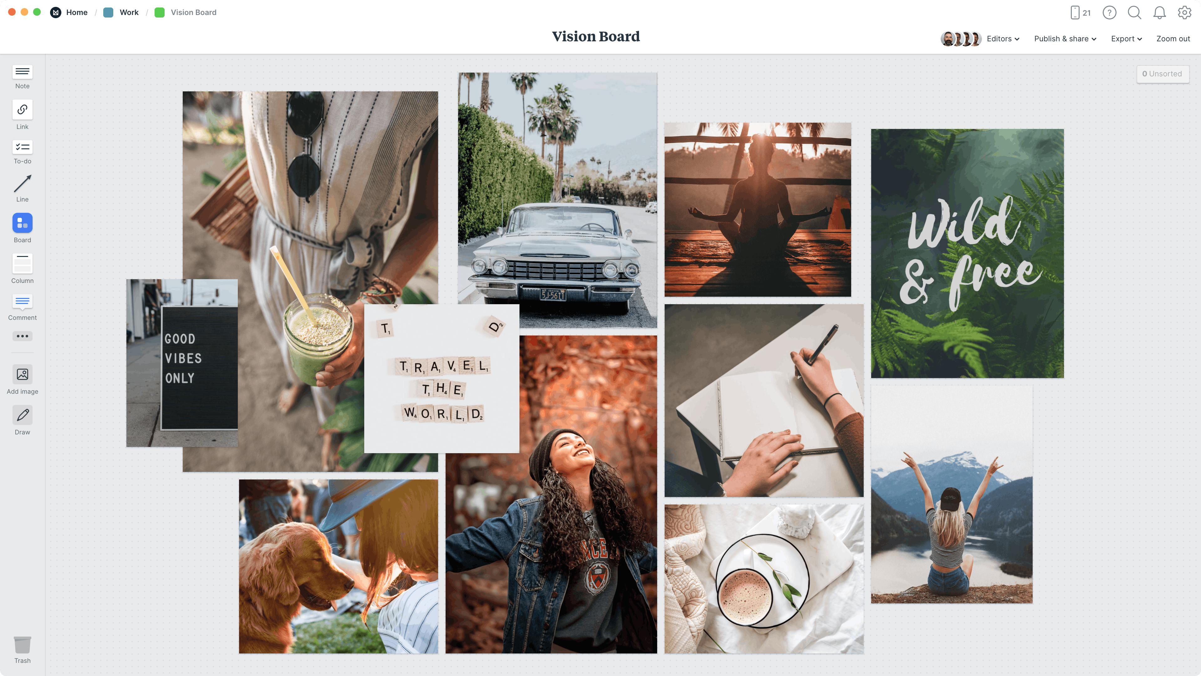 Vision Board Template Example Milanote