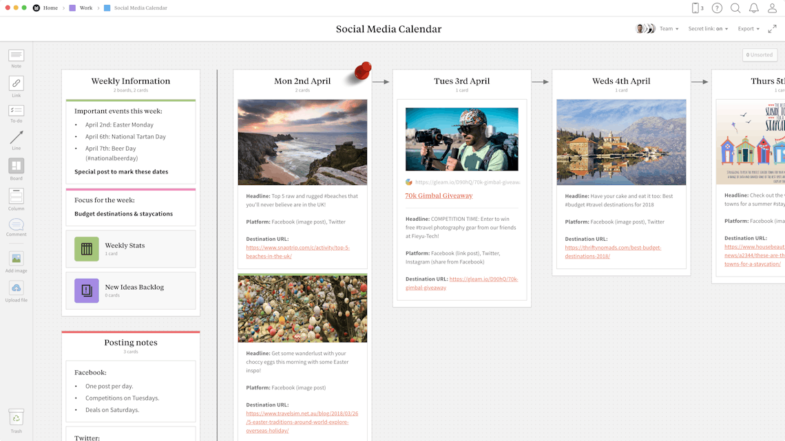 Social Media Calendar