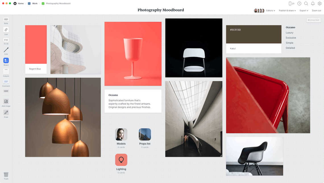 Photography Moodboard Template Example Milanote