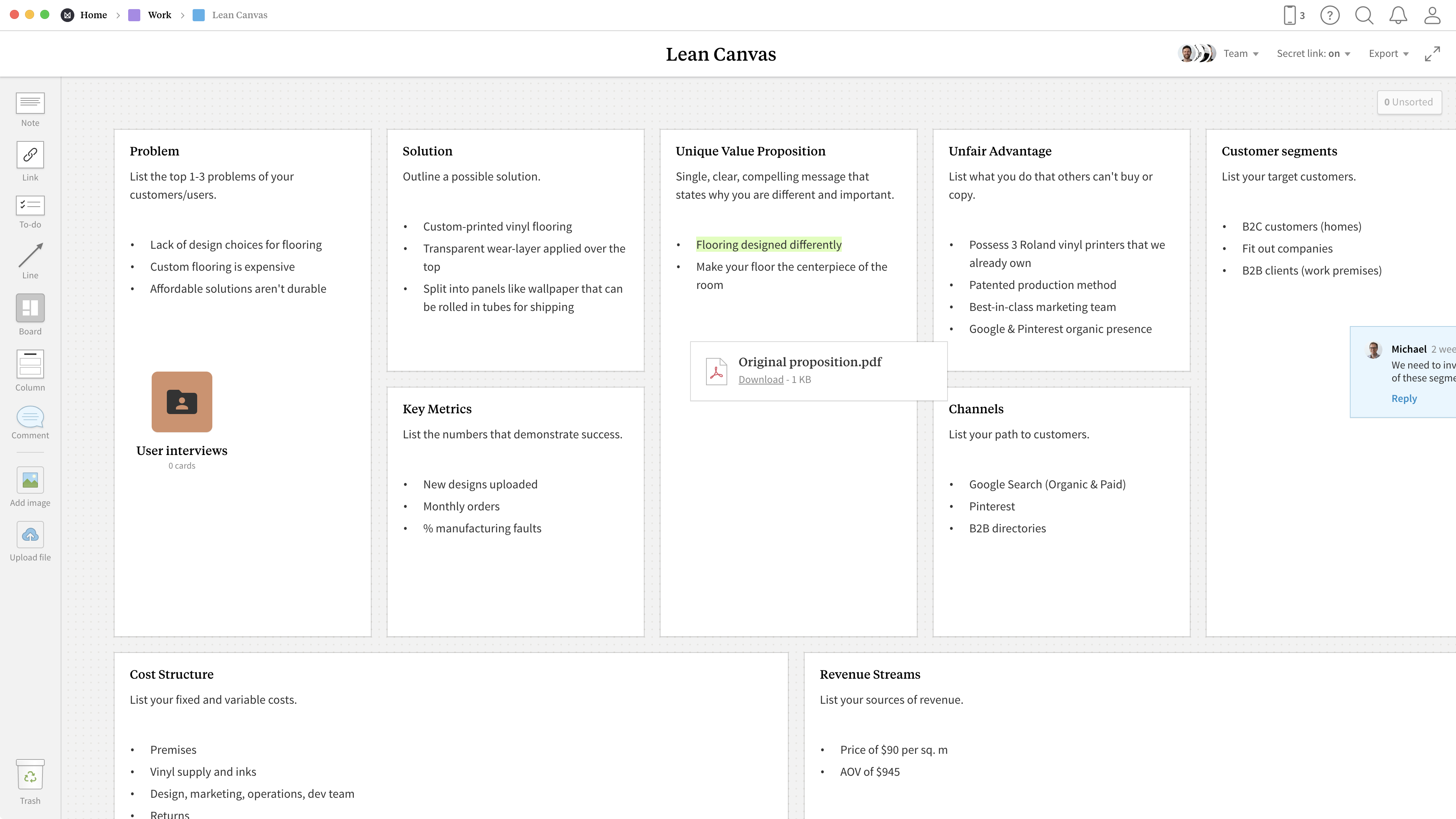 project canvas template download