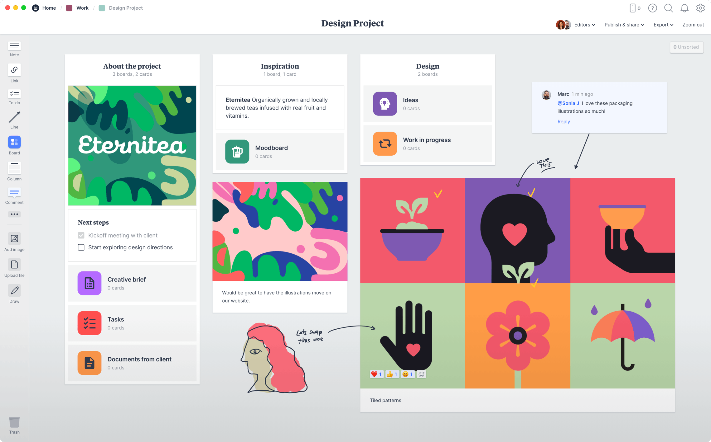 Milanote - the tool for organizing creative projects