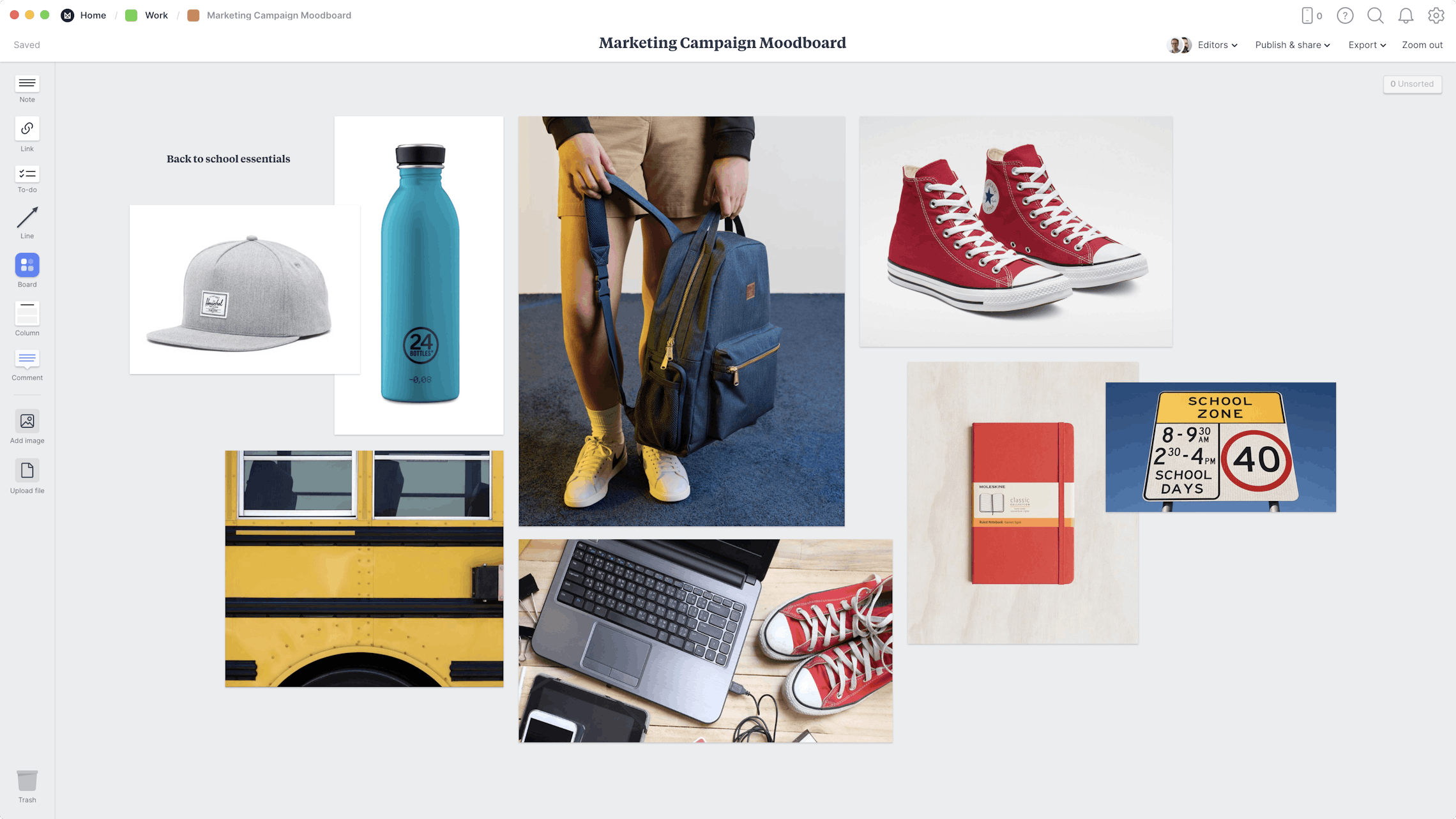 Marketing Campaign Moodboard Template & Example Milanote