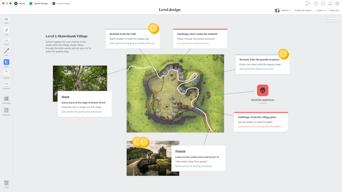 Game Level Design Template & Example Milanote