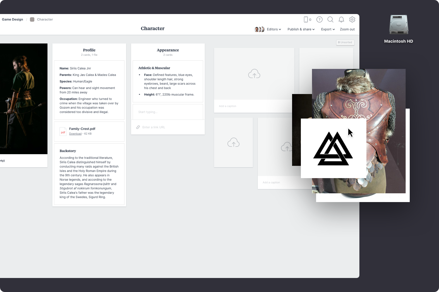 Video Game Character Profile Template & Example Milanote