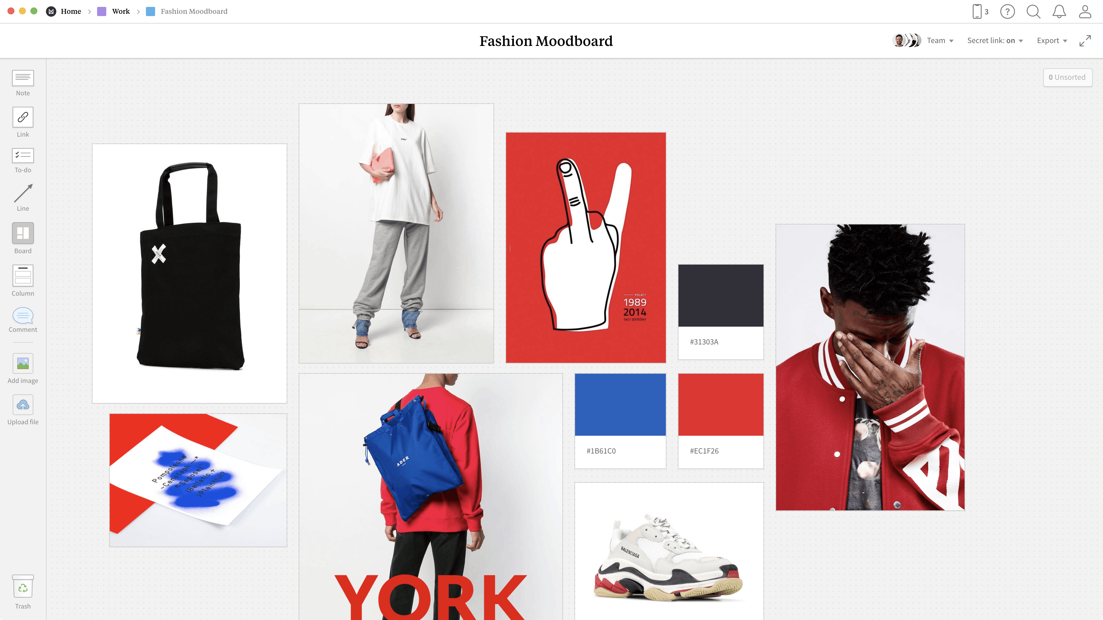 Fashion Moodboard Template & Example Milanote