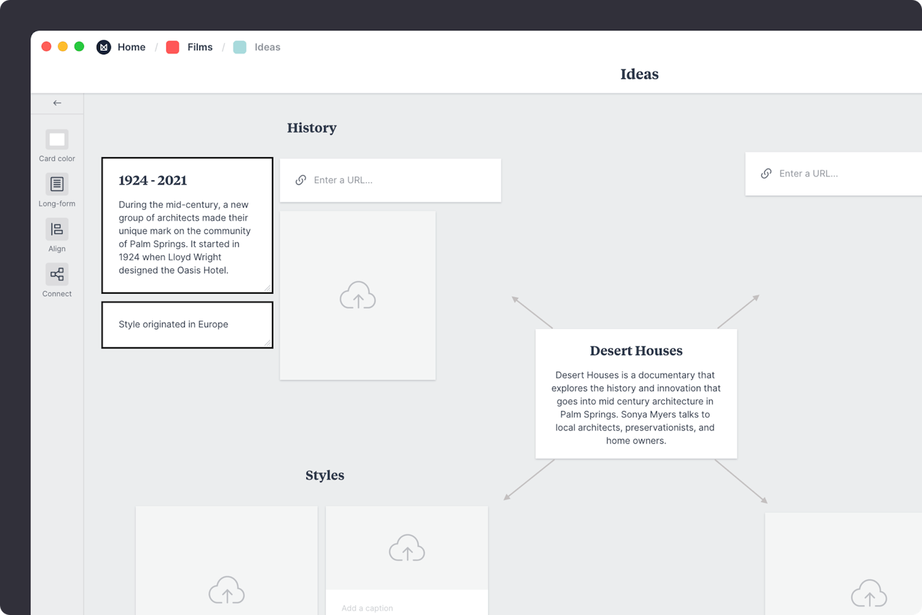 Film Brainstorming - Template & Example - Milanote
