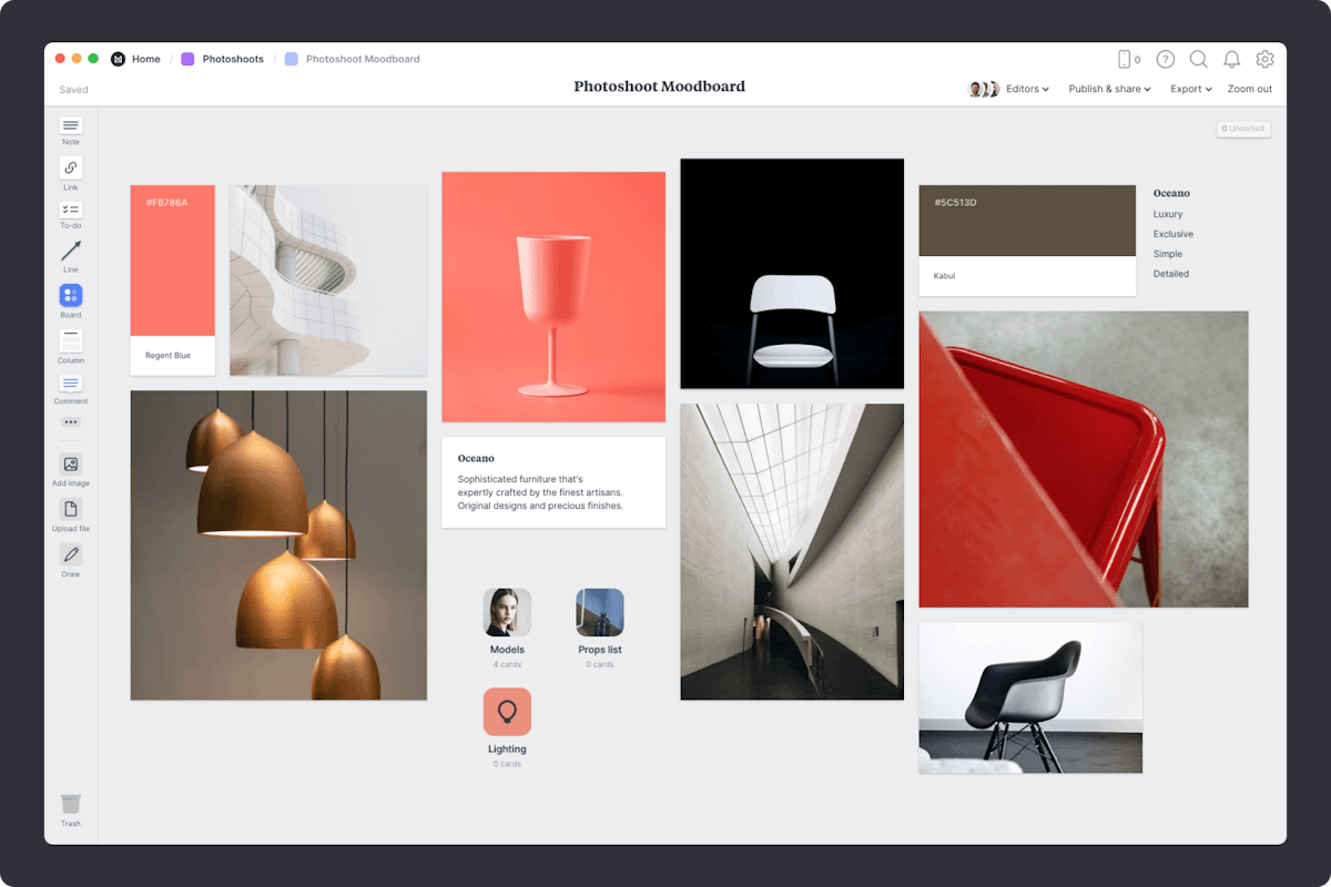 Photoshoot Plan - Template & Example - Milanote