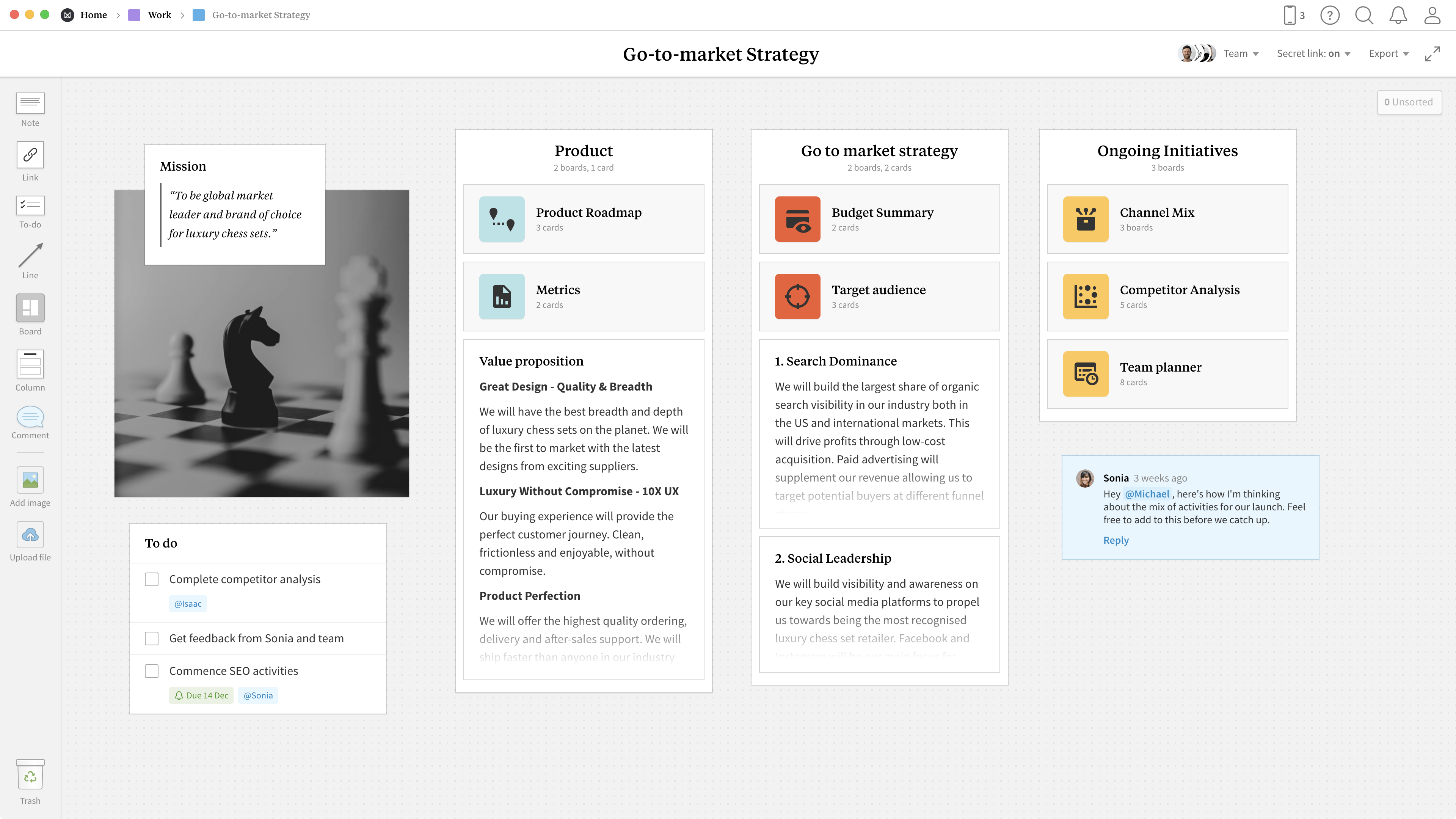 Go To Market Strategy Template & Example - Milanote