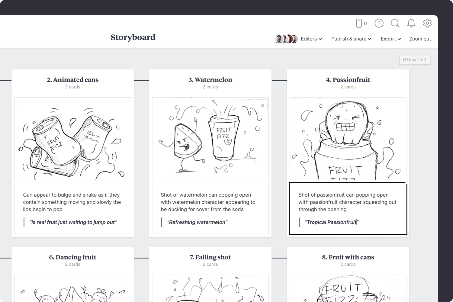 Motion Design Storyboard - Template & Example - Milanote