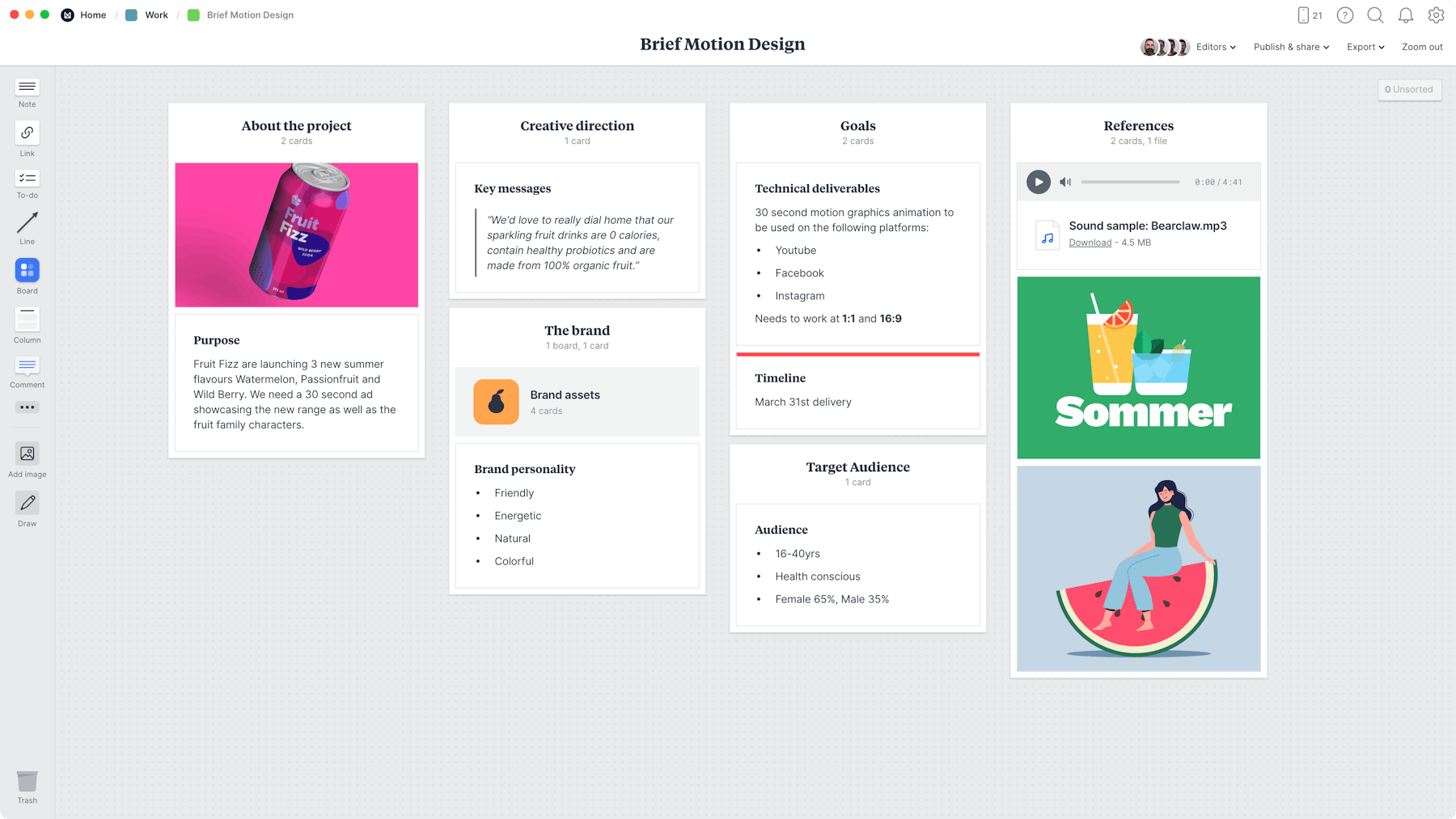 Animation Brief Template & Example Milanote