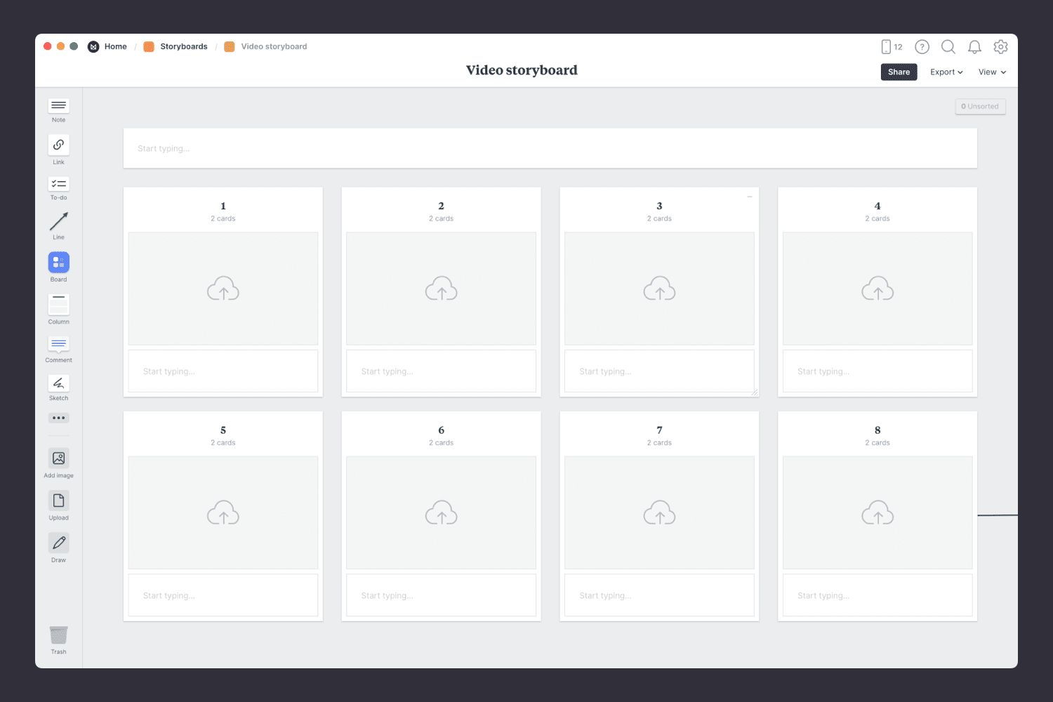 Video Storyboard - Templates & Examples - Milanote