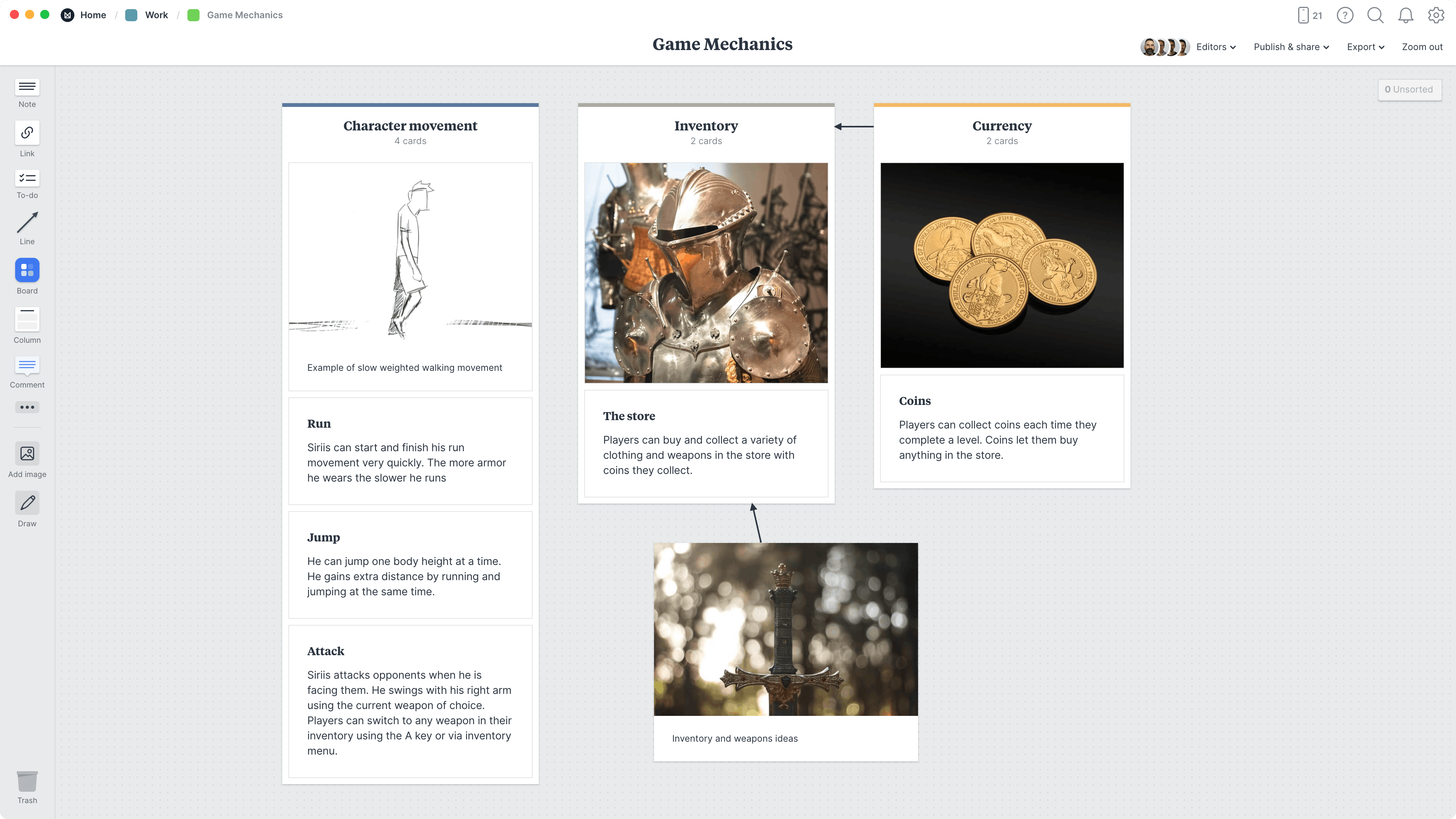 Game examples and Ready-made templates
