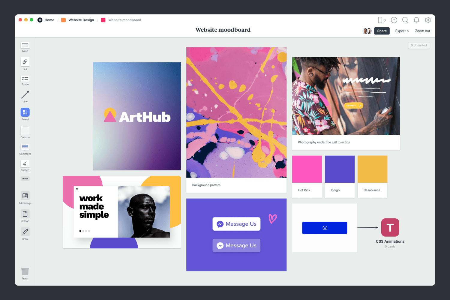 web design project management plan website design moodboard template 06