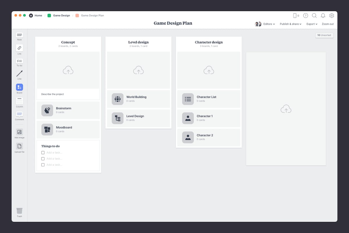 Game Design Document Template & Example Milanote
