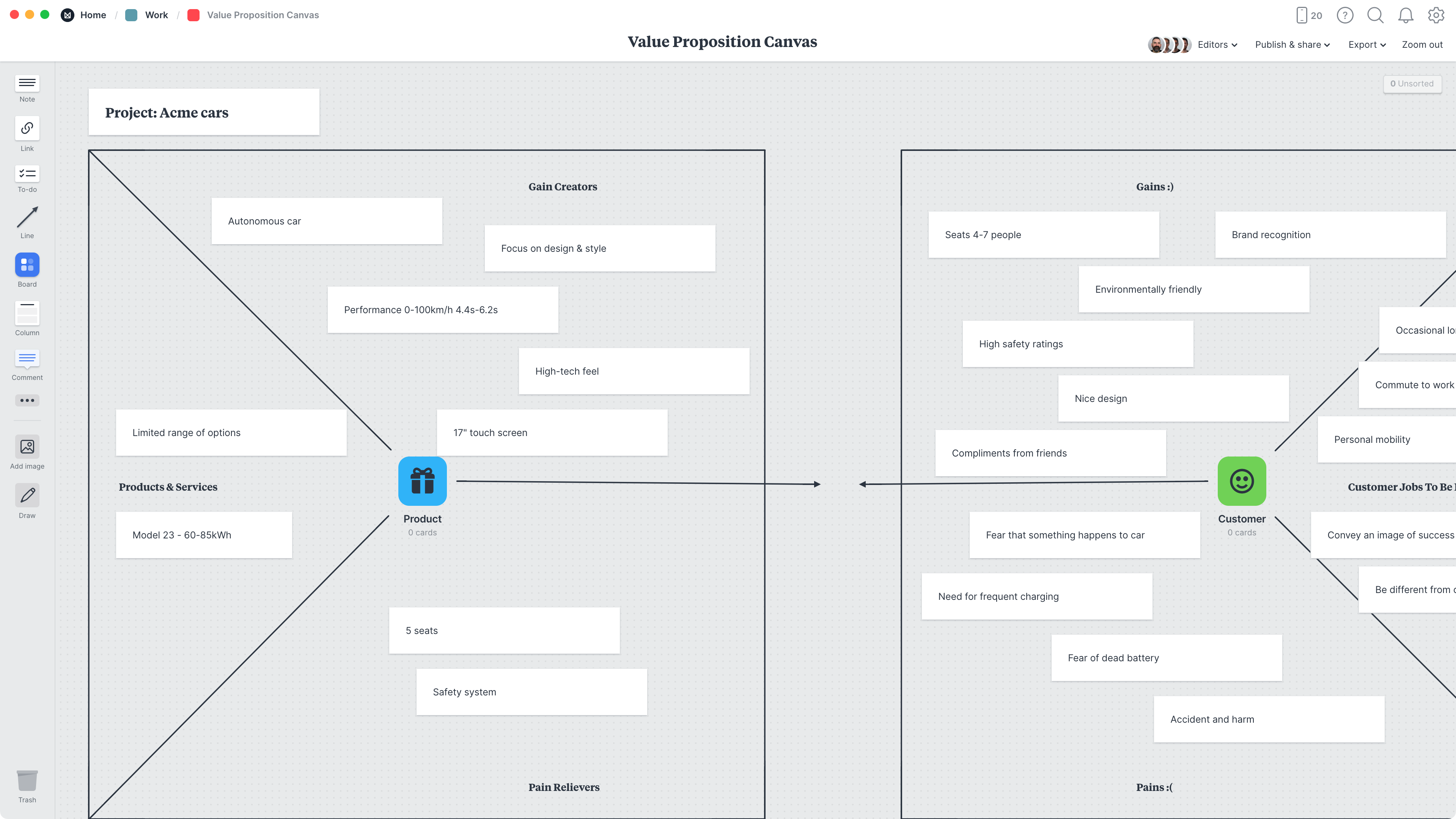 Value Proposition Canvas Template & Example - Milanote