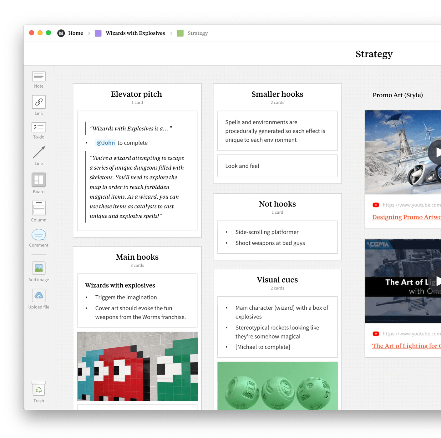 Game design strategy example