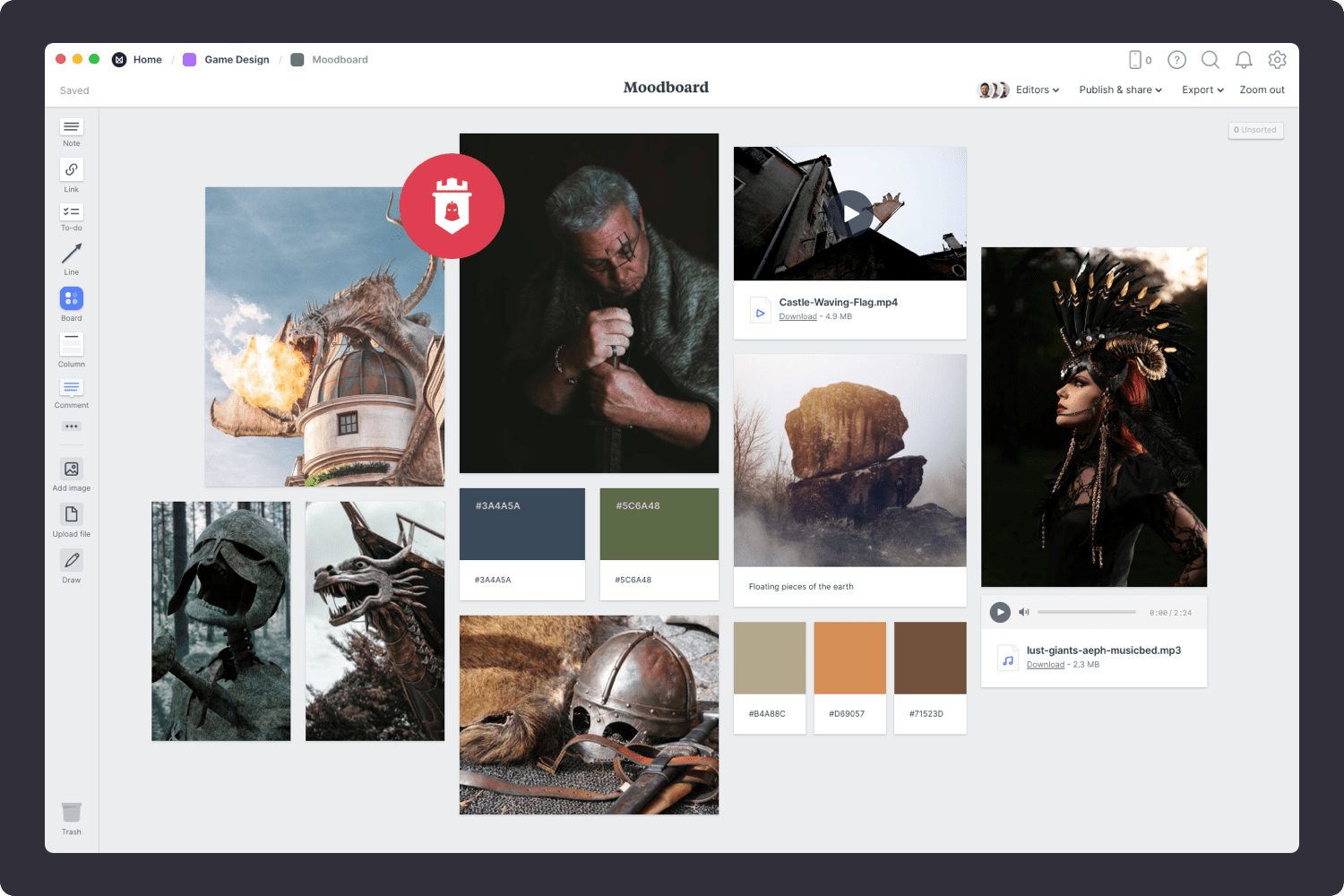 Game Design Moodboard Template & Example - Milanote