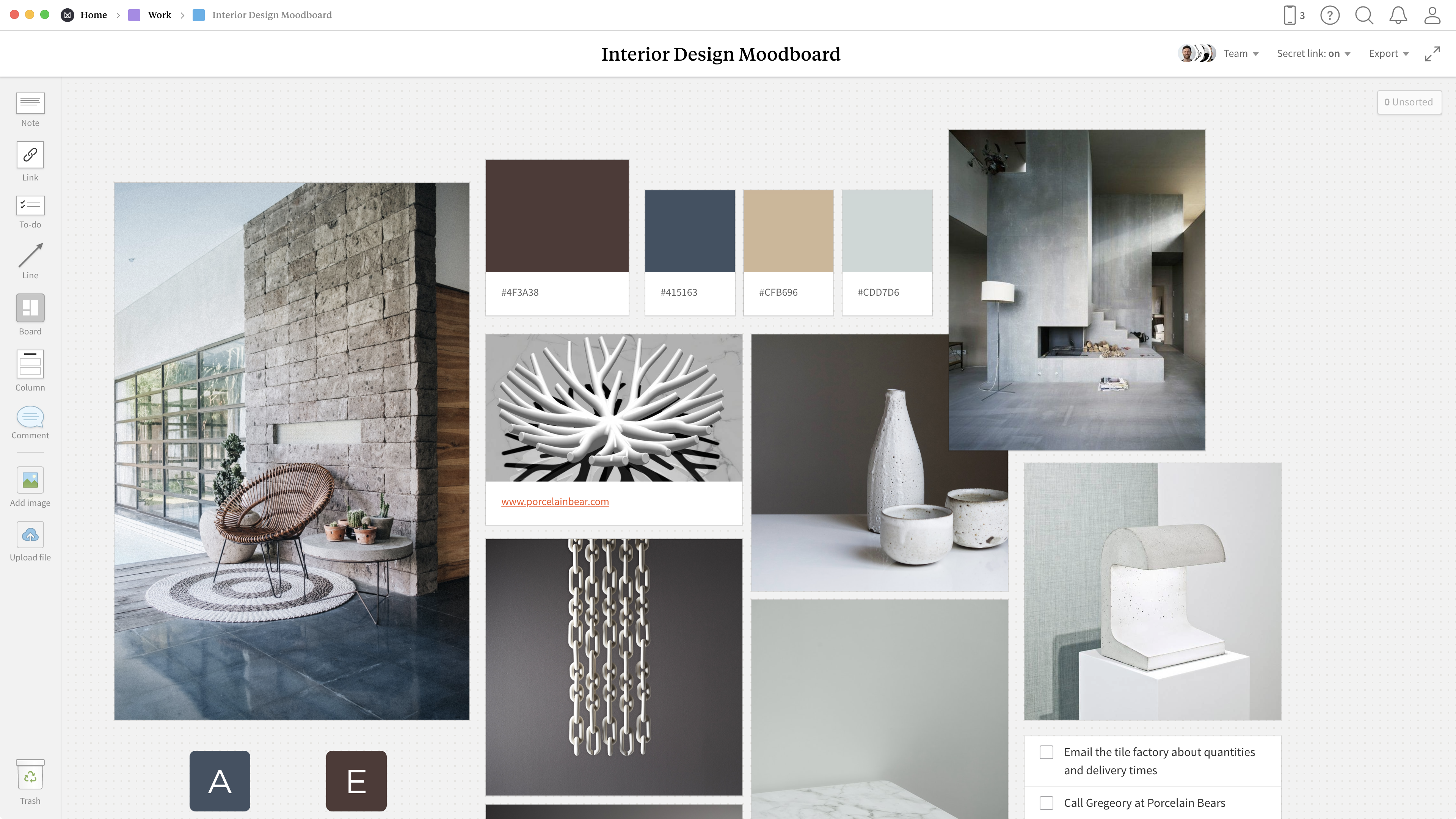 indesign mood board template free