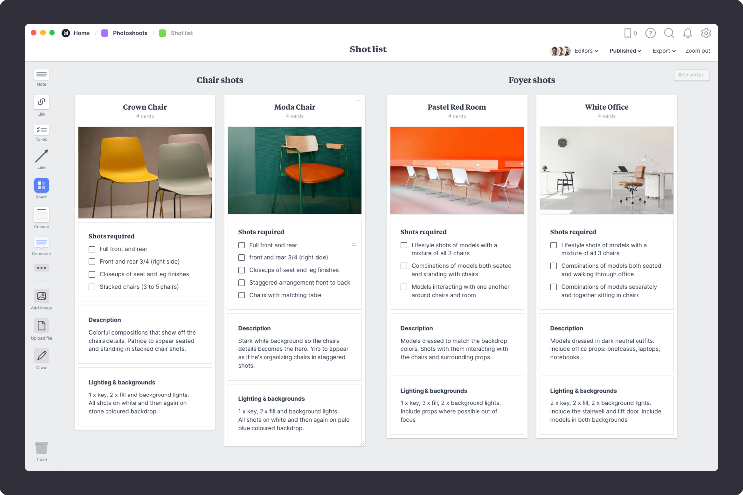 The six essential steps to planning a photoshoot