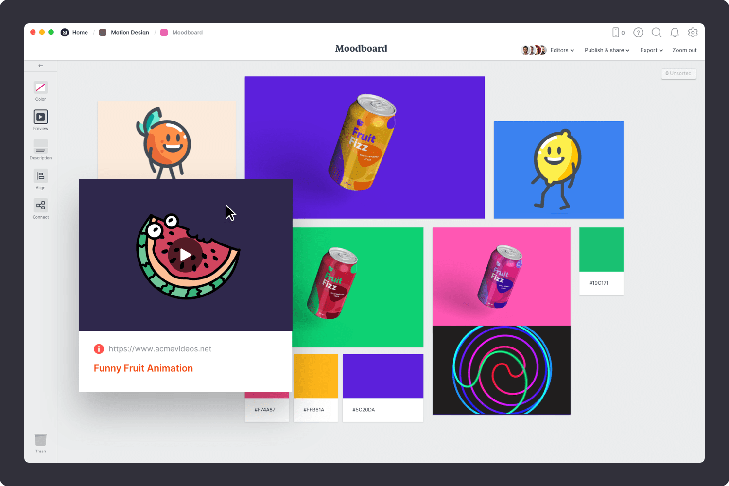 Motion Design Moodboard Template & Example Milanote