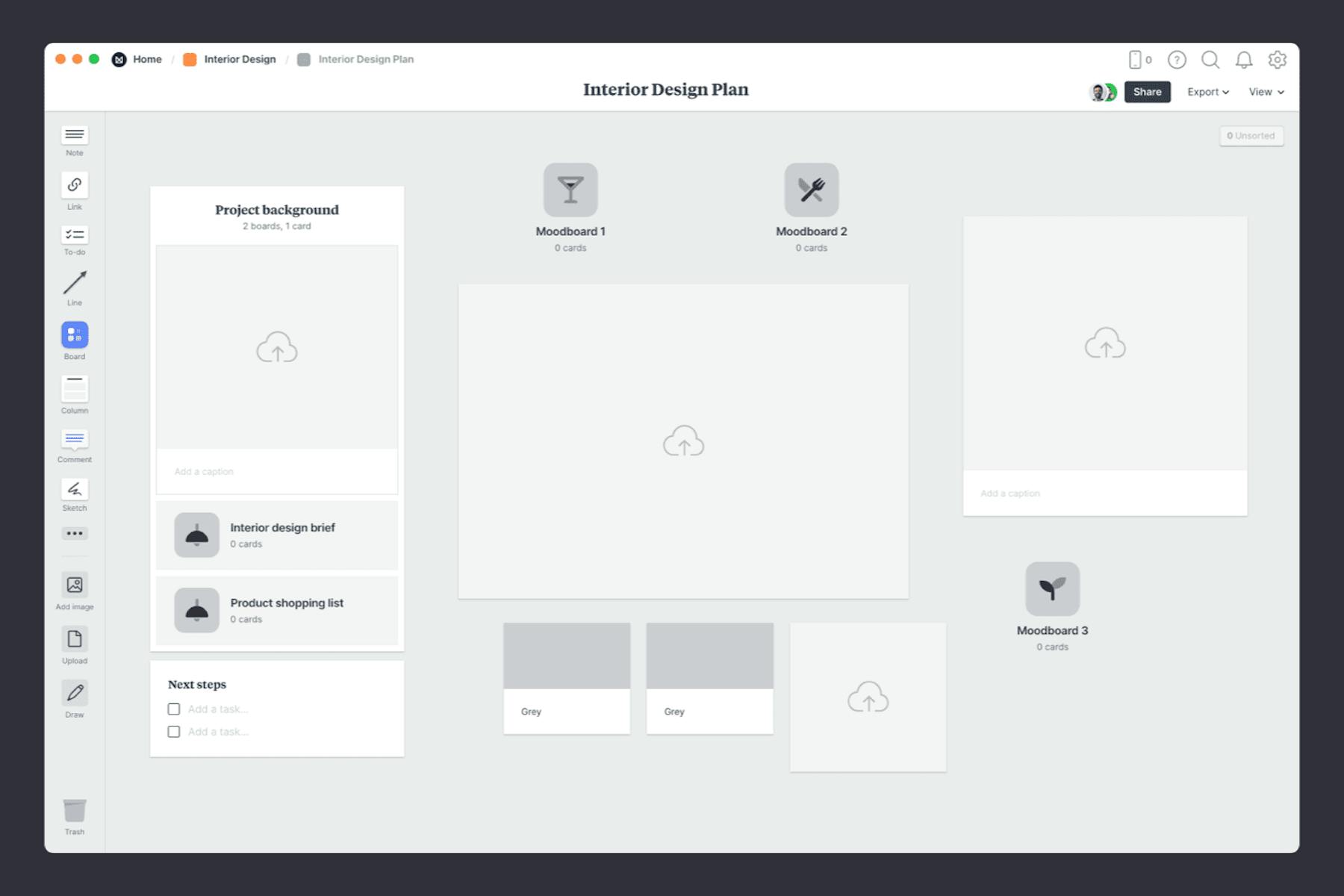 Interior Design Project Plan Template Example Milanote