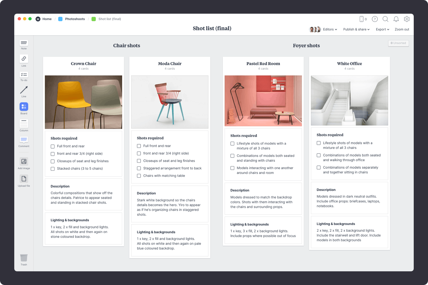 Photoshoot Plan Template Example Milanote Photoshoot Plan Template Example Milanote