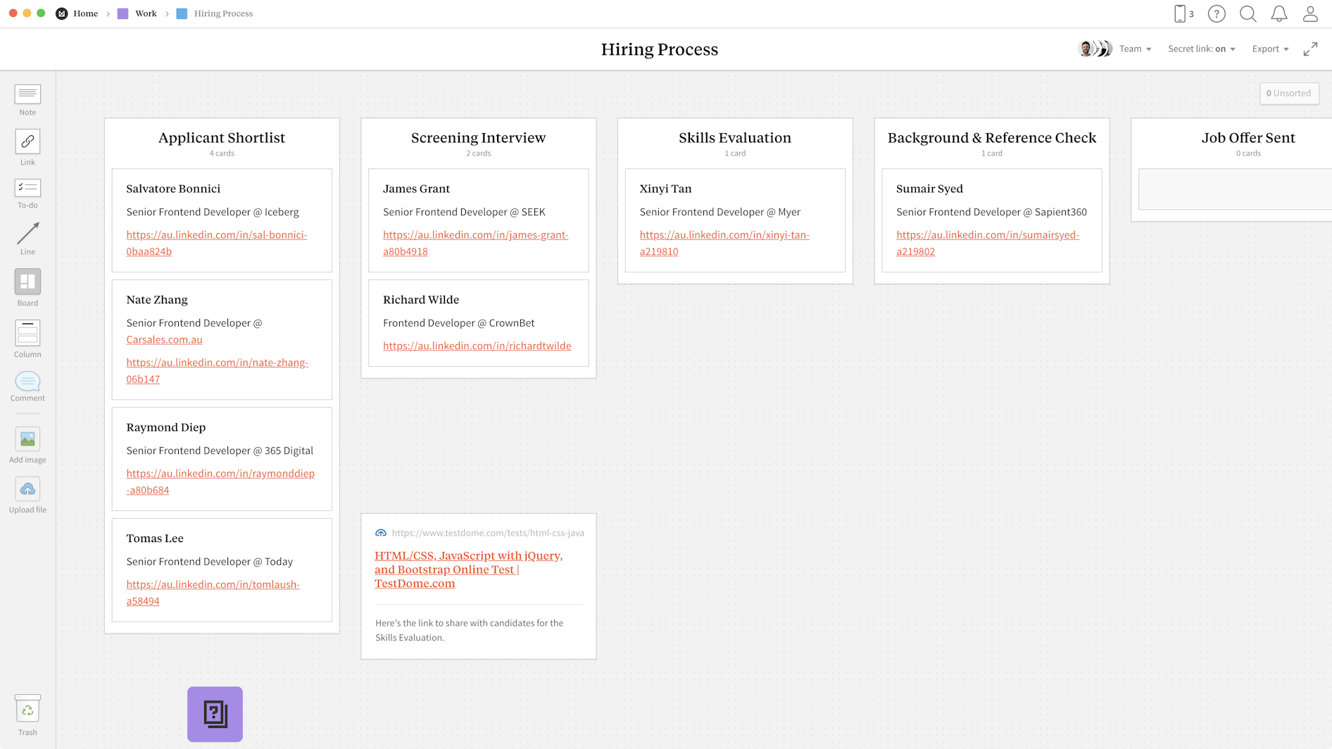 Linear Responsibility Chart Template