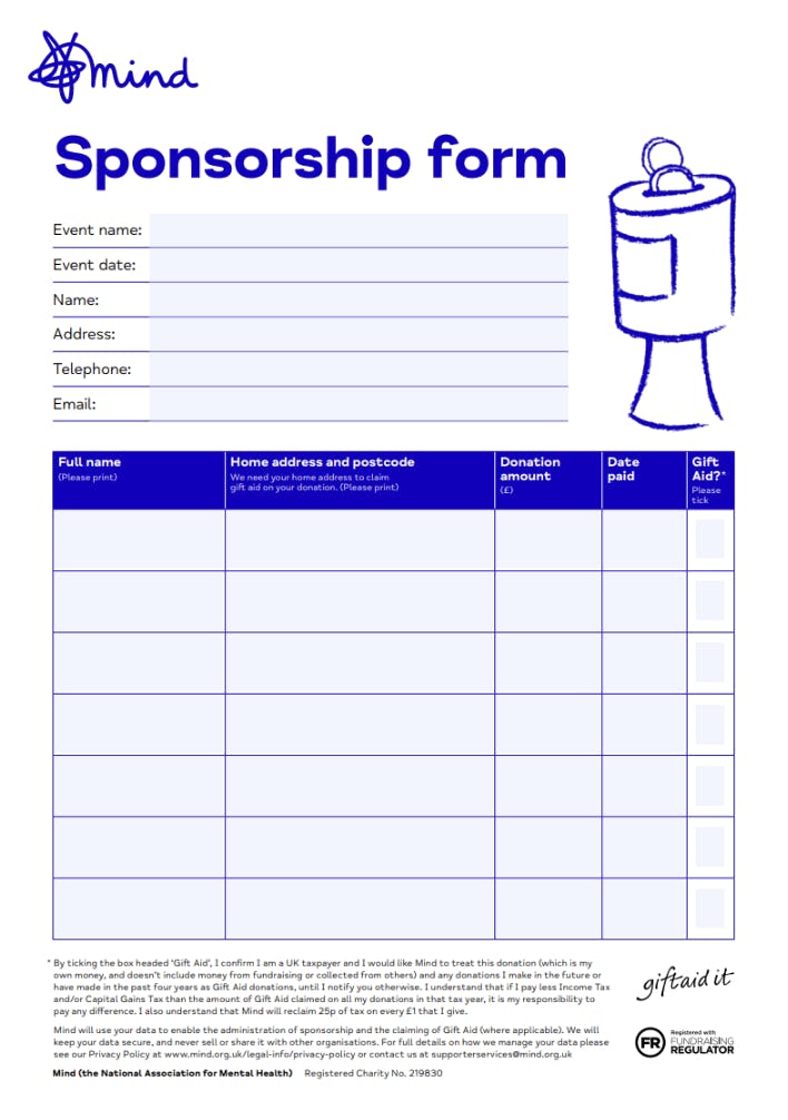Sponsorship form