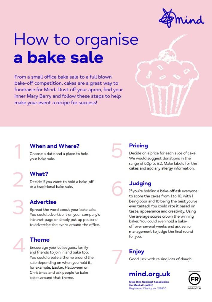 How to organise a bake sale