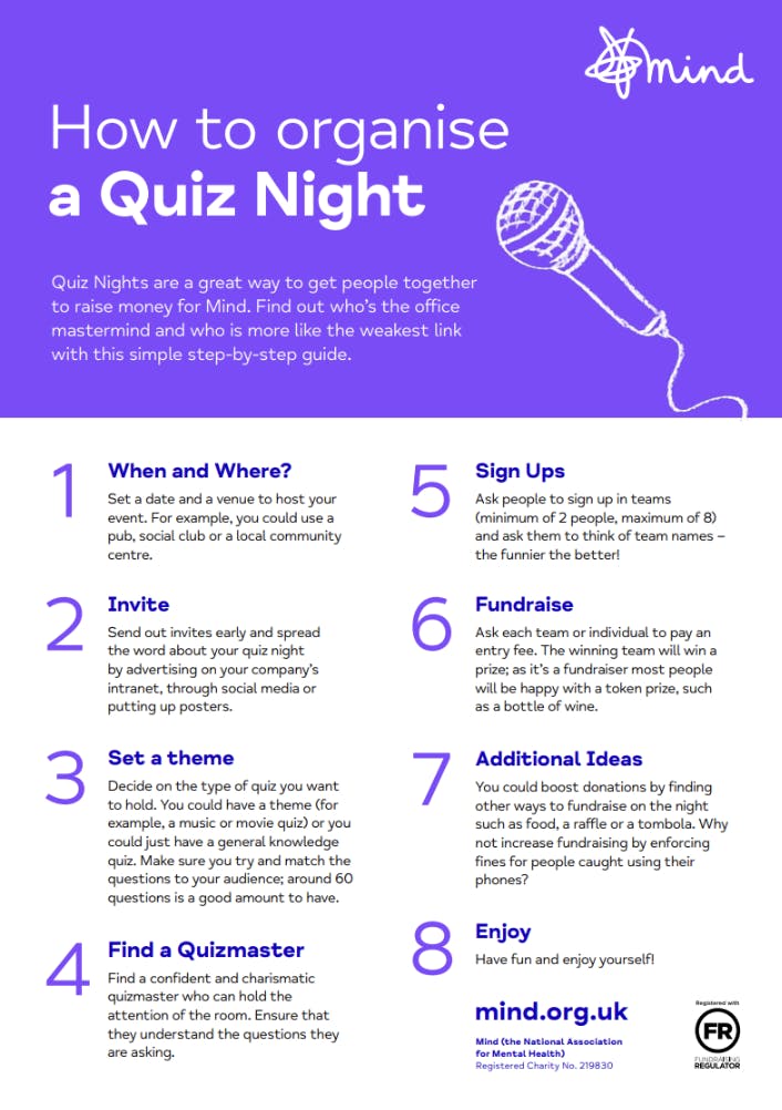 Tips to organise a quiz night