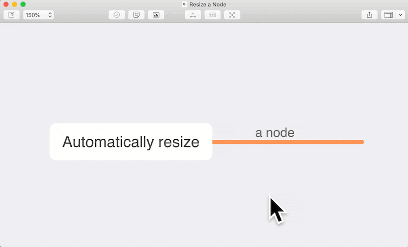 Resizing nodes in MindNode